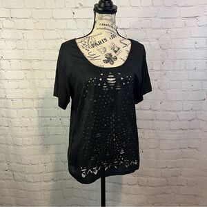 Cruel Laser Cut Blouse Black size medium